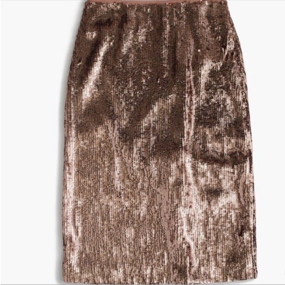 rose gold sequin skirt light pink size